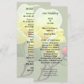 Letzte Rose des Sommerhochzeitprogramms Programm (Vorne/Hinten)