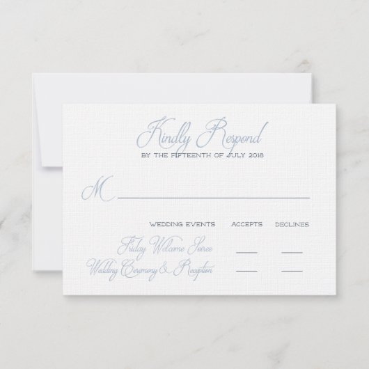 Letzte RSVP-Karte für Jessie RSVP Karte (Vorderseite)