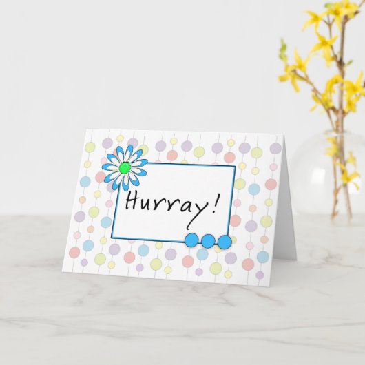 Letzte Runde Chemotherapie Grußkarte - Hurray Karte (Gelbe Blume)