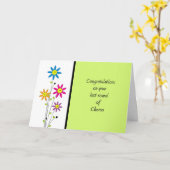 Letzte Runde der Chemo-Glückwünsche Karte (Gelbe Blume)