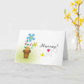 Letzte Runde der Chemo-Hurray-Gekümmert Krebskarte Karte (Gelbe Blume)