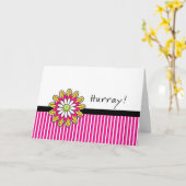 Letzte Runde der Strahlengrüßkarte - Hurray Karte (Gelbe Blume)