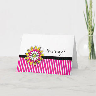Letzte Runde der Strahlengrüßkarte - Hurray Karte