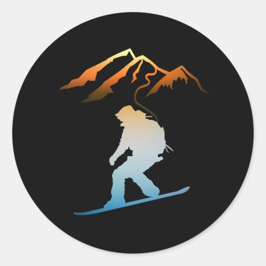 Letzte Runde: Sunset Ski Aufkleber (Vorderseite)