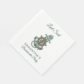 Letzte Segel Nautic Junggeselinnen-Abschied Serviette (Ecke)