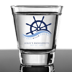 Letzte Segelpartie vor dem Schleier Junggesellinne Schnapsglas