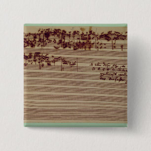 Letzte Seite der Kunst von Fugue, 1740s Button