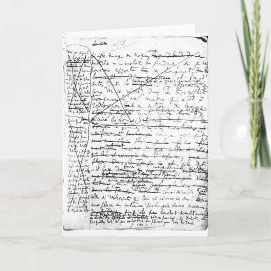 Letzte Seite 'eines La Recherche du Temps Perdu' Karte (Vorderseite)