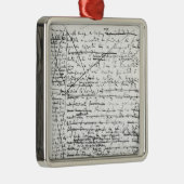 Letzte Seite 'eines La Recherche du Temps Perdu' Silbernes Ornament (Rechts)