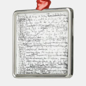 Letzte Seite 'eines La Recherche du Temps Perdu' Silbernes Ornament (Links)