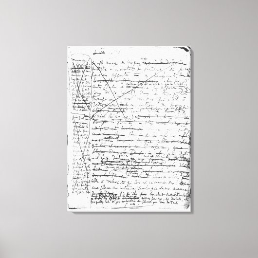 Letzte Seite von "A la Recherche du Temps Perdu" Leinwanddruck (Vorderseite)