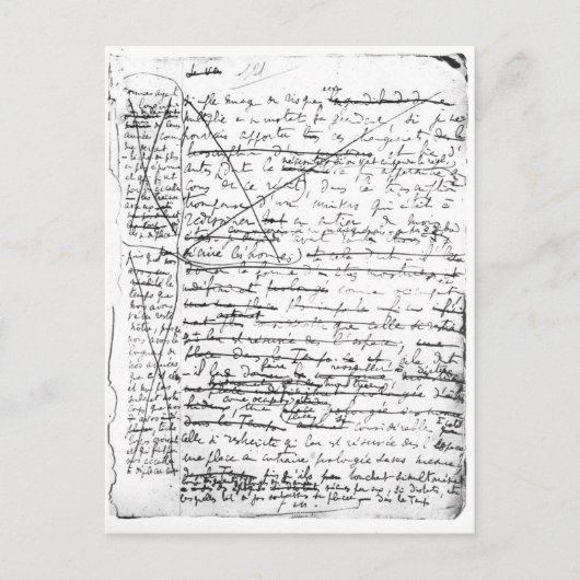 Letzte Seite von "A la Recherche du Temps Perdu" Postkarte (Vorderseite)