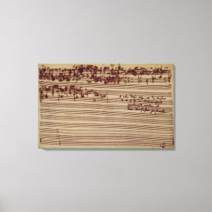 Letzte Seite von The Art of Fugue, 1740er Leinwanddruck