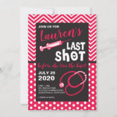 Letzte Shot Bridal Dusche Einladung (Vorderseite)