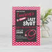 Letzte Shot Bridal Dusche Einladung (Stehend Vorderseite)