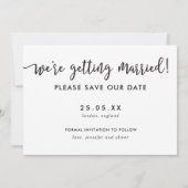 Letzte Skript-Schriftart-Overlay-Save the Date-Kar Save The Date (Rückseite)