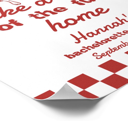 Letzte Slice Pizza Bachelorette Favoriten Zeichen Poster (Ecke)