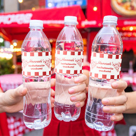 Letzte Slice Pizza Bachelorette Gefallen Wasserflaschenetikett