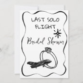 Letzte Solo Flight Hand Bridal Dusche Einladung (Rückseite)