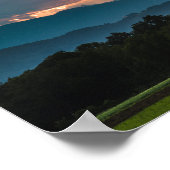 Letzte Sonnenstrahlen vor Sonnenuntergang Poster (Ecke)