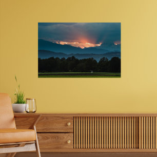 Letzte Sonnenstrahlen vor Sonnenuntergang Poster