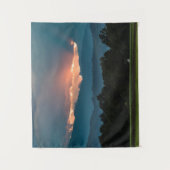 Letzte Sonnenstrahlen vor Sonnenuntergang Wandteppich (Vorderseite)