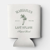 Letzte Splash Beach Palms Bachelorette Dosenkühler (Rückseite)
