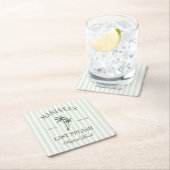 Letzte Splash Beach Palms Bachelorette Rechteckiger Pappuntersetzer (Vor Ort)