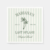 Letzte Splash Beach Palms Bachelorette Serviette (Vorderseite)