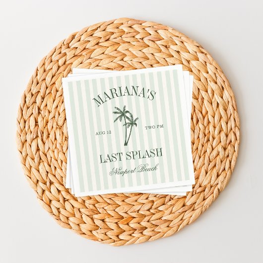 Letzte Splash Beach Palms Bachelorette Serviette