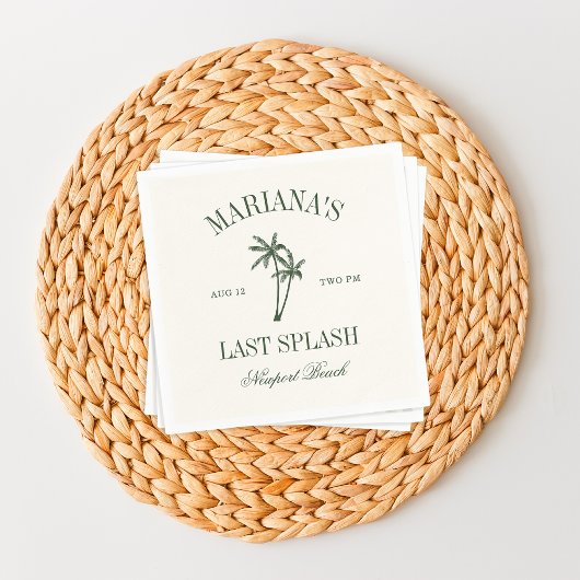 Letzte Splash Beach Palms Bachelorette Serviette