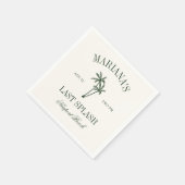 Letzte Splash Beach Palms Bachelorette Serviette (Ecke)