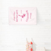 Letzte Splash Beach Palms Hot Pink Bachelorette Banner (InSitu)