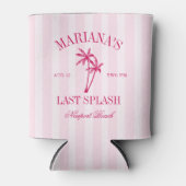 Letzte Splash Beach Palms Hot Pink Bachelorette Dosenkühler (Vorderseite)