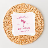 Letzte Splash Beach Palms Hot Pink Bachelorette Serviette