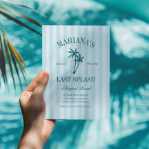 Letzte Splash Blue Aquamarin Palms Bachelorette