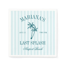 Letzte Splash Blue Aquamarin Palms Bachelorette