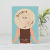 Letzte Splash Brünett Bachelorette Pool Party Einladung (Stehend Vorderseite)