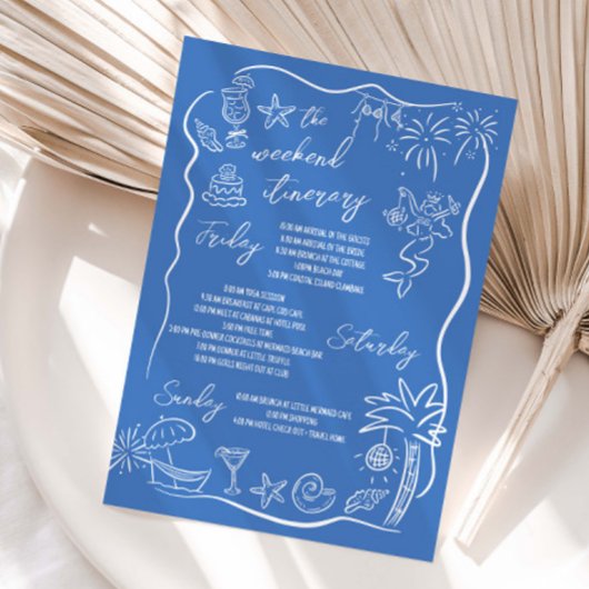 Letzte Splash Hand gezogen Beach Weekend Bachelore Einladung