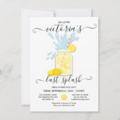 Letzte Splash Lemonade Pool Party Dusche Einladung (Vorderseite)