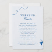 Letzte Splash Nautical Blue Hen Bachelorette Woche Einladung (Rückseite)