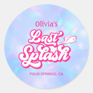 Letzte Splash Pool Bachelorette Runder Aufkleber