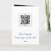 Letzte Strahlen der Sonne, Koi Grußkarte Karte (Rückseite)