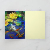 Letzte Strahlen der Sonne, Koi Grußkarte Karte (Innenseite)