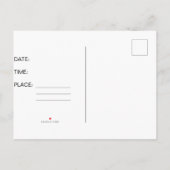 Letzte Strohscheidungskarte Save the Date Party Ankündigungspostkarte (Rückseite)