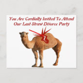 Letzte Strohscheidungskarte Save the Date Party Ankündigungspostkarte (Vorderseite)