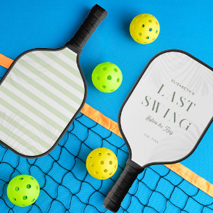 Letzte Swing Bride Bridesmaid Bachelorette Monogra Pickleball Schläger
