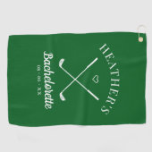 Letzte Swing Golf Bachelorette Golfhandtuch (Horizontal)