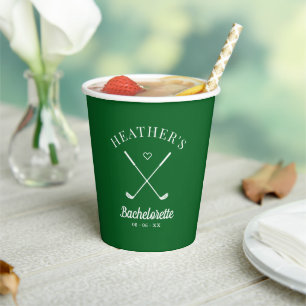 Letzte Swing Golf Bachelorette Pappbecher