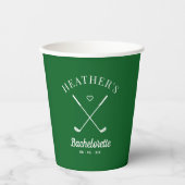 Letzte Swing Golf Bachelorette Pappbecher (Vorderseite)